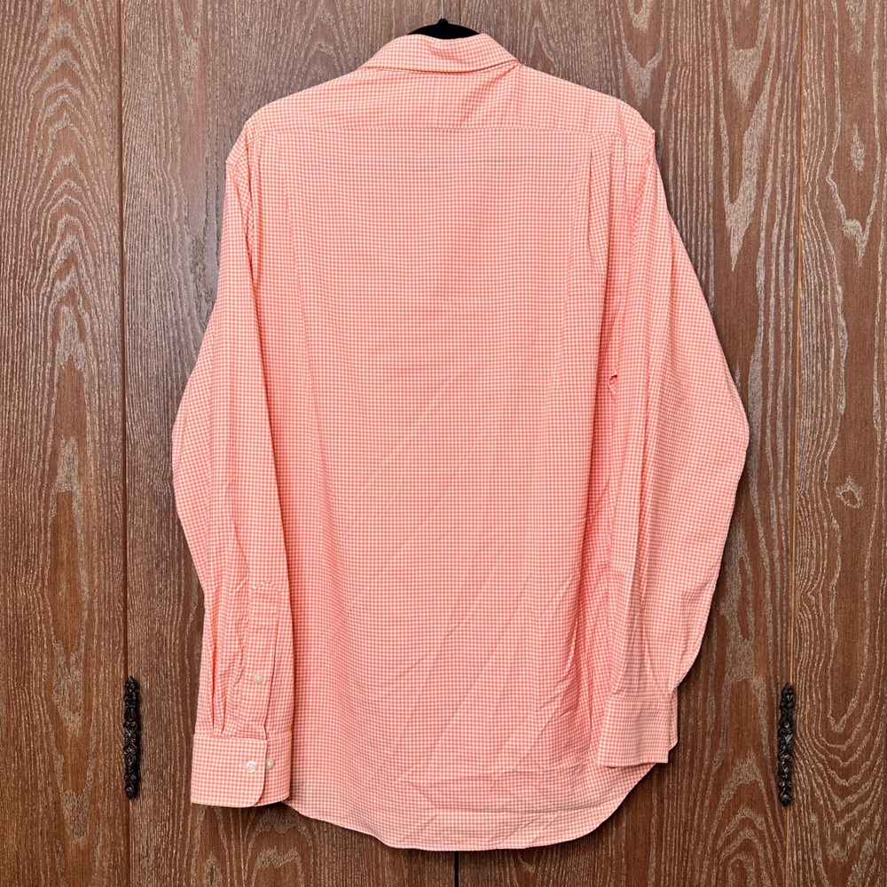 Polo Ralph Lauren Mens Performance Gingham Button Down Shirt Orange Large NEW - Picture 8 of 9